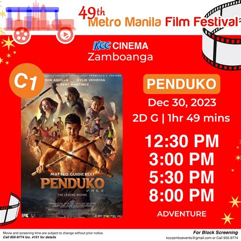 kcc zamboanga cinema schedule|KCC Cinema .